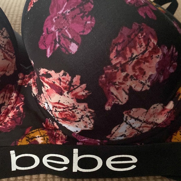 Bebe Floral Black Bra - Picture 2 of 3